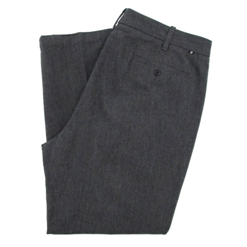 Nautica Beacon Pants Mens 40x30 Charcoal Gray Tailored Fit Chino Cotton Trousers